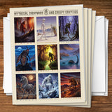 Mythical Creatures & Creepy Cryptids: Multi-Image Print - Notecards, Notecards