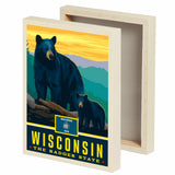 Wisconsin State Pride: Black Bears - Canvas, Canvas