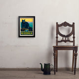 Wisconsin State Pride: Black Bears - Art Print, 11x14 / Simple / Black