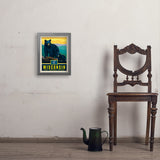 Wisconsin State Pride: Black Bears - Art Print, 11x14 / Simple / Gray