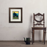 Wisconsin State Pride: Black Bears - Art Print, 8x10 / Deluxe / Brown