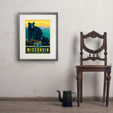 Wisconsin State Pride: Black Bears - Art Print, 18x24 / Standard / Gray