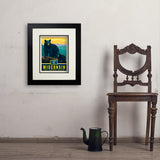 Wisconsin State Pride: Black Bears - Art Print, 11x14 / Deluxe / Black