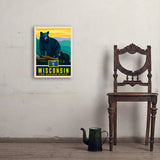 Wisconsin State Pride: Black Bears - Art Print, 18x24