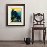 Wisconsin State Pride: Black Bears - Art Print, 18x24 / Deluxe / Brown