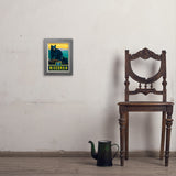 Wisconsin State Pride: Black Bears - Art Print, 8x10 / Simple / Gray