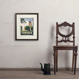 Topeka, Kansas - Art Print, 11x14 / Standard / Brown