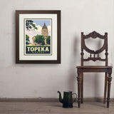 Topeka, Kansas - Art Print, 18x24 / Deluxe / Brown