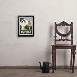 Topeka, Kansas - Art Print, 11x14 / Simple / Black
