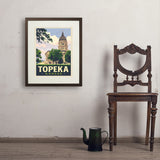 Topeka, Kansas - Art Print, 18x24 / Standard / Brown