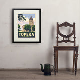 Topeka, Kansas - Art Print, 18x24 / Standard / Black