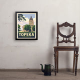 Topeka, Kansas - Art Print, 18x24 / Simple / Black