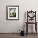 Topeka, Kansas - Art Print, 11x14 / Deluxe / Gray