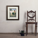 Topeka, Kansas - Art Print, 11x14 / Deluxe / Brown