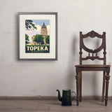 Topeka, Kansas - Art Print, 18x24 / Standard / Gray