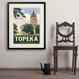 Topeka, Kansas - Art Print, 24x32 / Standard / Black