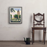 Topeka, Kansas - Art Print, 18x24 / Simple / Gray