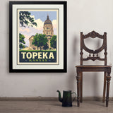 Topeka, Kansas - Art Print, 24x32 / Deluxe / Black