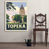 Topeka, Kansas - Art Print, 30x40