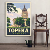 Topeka, Kansas - Art Print, 36x48