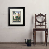 Topeka, Kansas - Art Print, 11x14 / Deluxe / Black