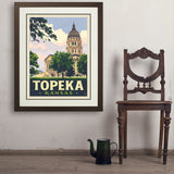 Topeka, Kansas - Art Print, 24x32 / Deluxe / Brown