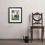 Topeka, Kansas - Art Print, 11x14 / Standard / Black