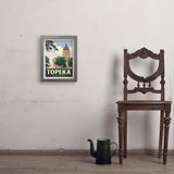 Topeka, Kansas - Art Print, 11x14 / Simple / Gray
