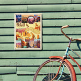 Grand Canyon National Park: Map Collage (Vertical) - Metal Sign, Metal Sign / 12x16