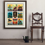 Legends Of The National Parks: Multi-Image Print 5 - Art Print, 24x32 / Deluxe / Brown