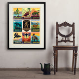 Legends Of The National Parks: Multi-Image Print 5 - Art Print, 24x32 / Standard / Black