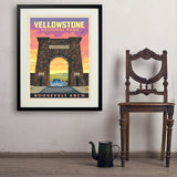 Yellowstone: Roosevelt Arch - Art Print, 24x32 / Standard / Black