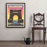 Yellowstone: Roosevelt Arch - Art Print, 24x32 / Simple / Brown