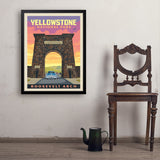 Yellowstone: Roosevelt Arch - Art Print, 24x32 / Simple / Black
