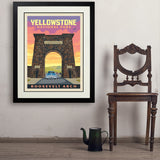 Yellowstone: Roosevelt Arch - Art Print, 24x32 / Deluxe / Black
