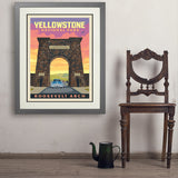 Yellowstone: Roosevelt Arch - Art Print, 24x32 / Deluxe / Gray