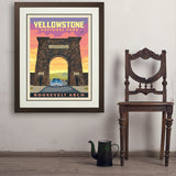 Yellowstone: Roosevelt Arch - Art Print, 24x32 / Deluxe / Brown