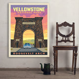 Yellowstone: Roosevelt Arch - Art Print, 36x48