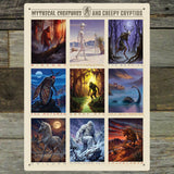 Mythical Creatures & Creepy Cryptids: Multi-Image Print - Metal Sign, Metal Sign