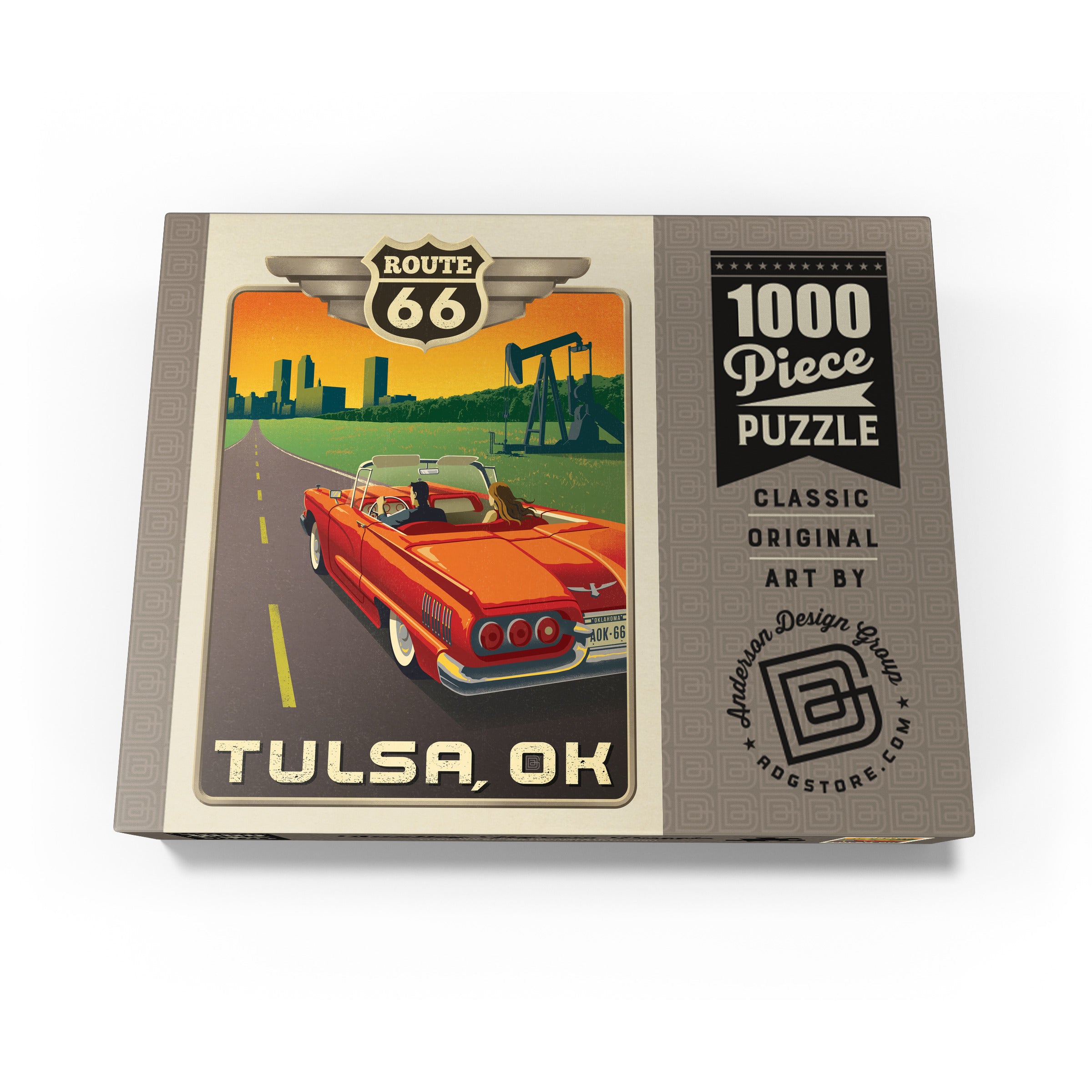 Tulsa, OK: Route 66 — Vintage Travel Poster | Metal Wall Art