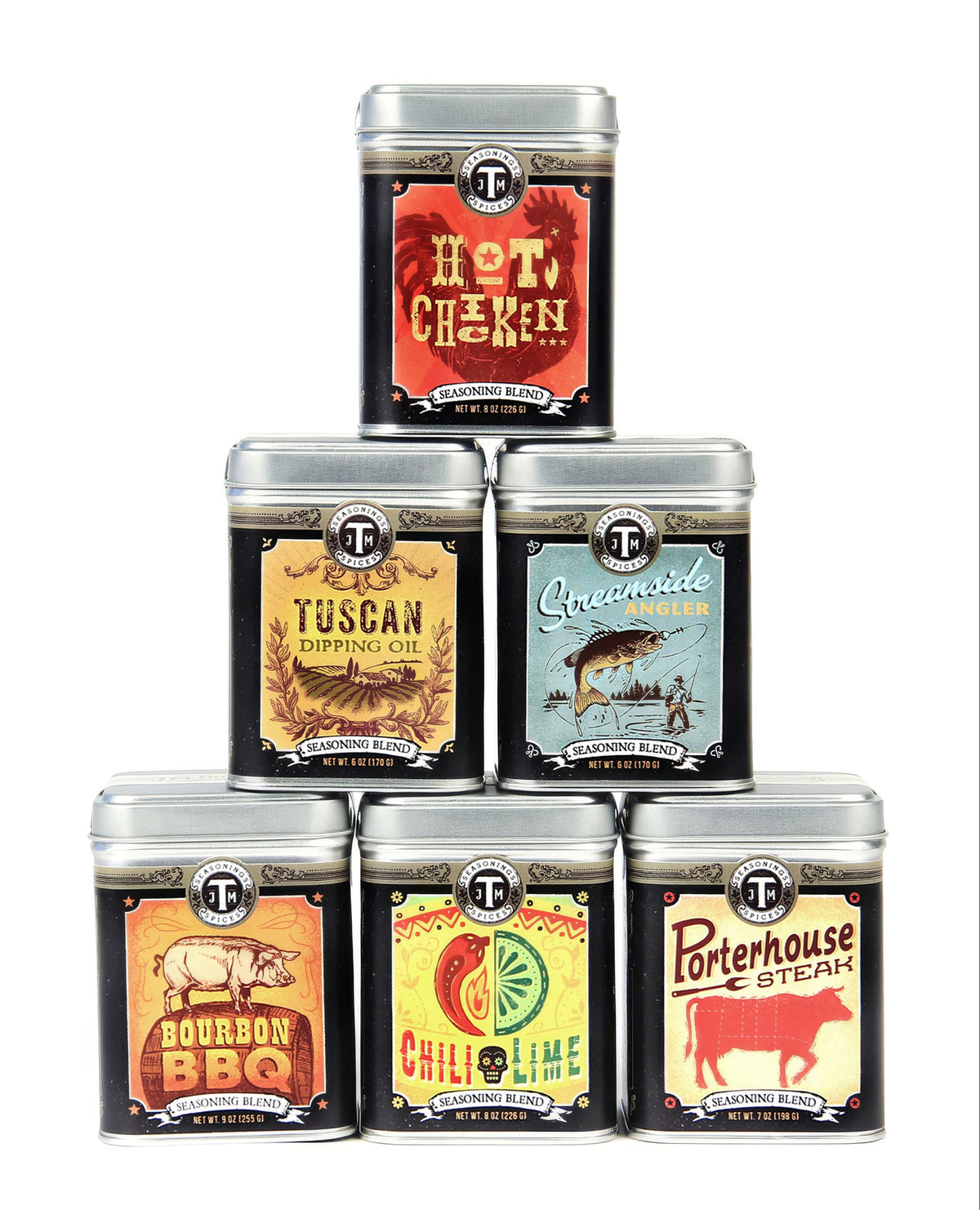 J.M. Thomason Spices, Tin Labels
