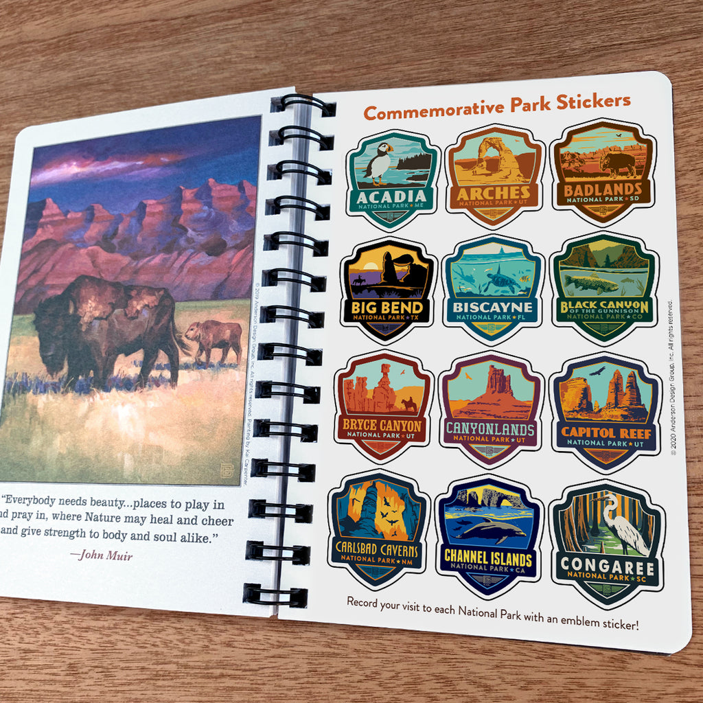 national park adventure book with stickers
