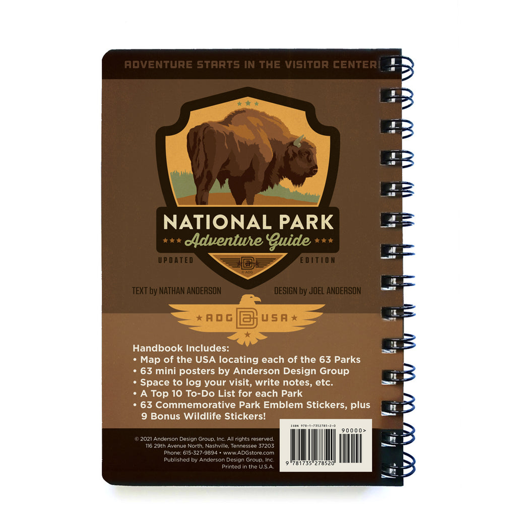 Deluxe Leather Cover with NP Adventure Guide Book Inside