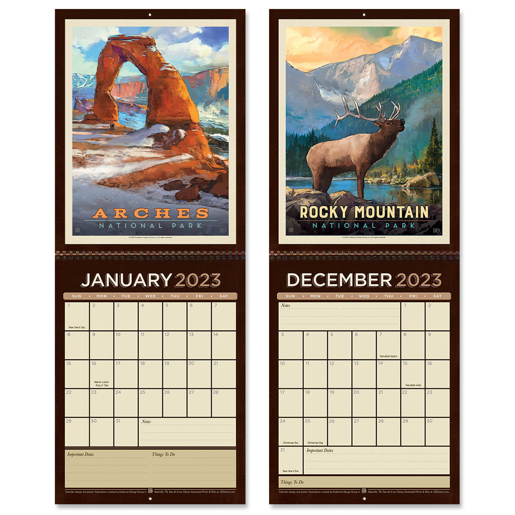 2023 Wall Calendar: National Parks by David Owens (Bargain – 50% OFF!)