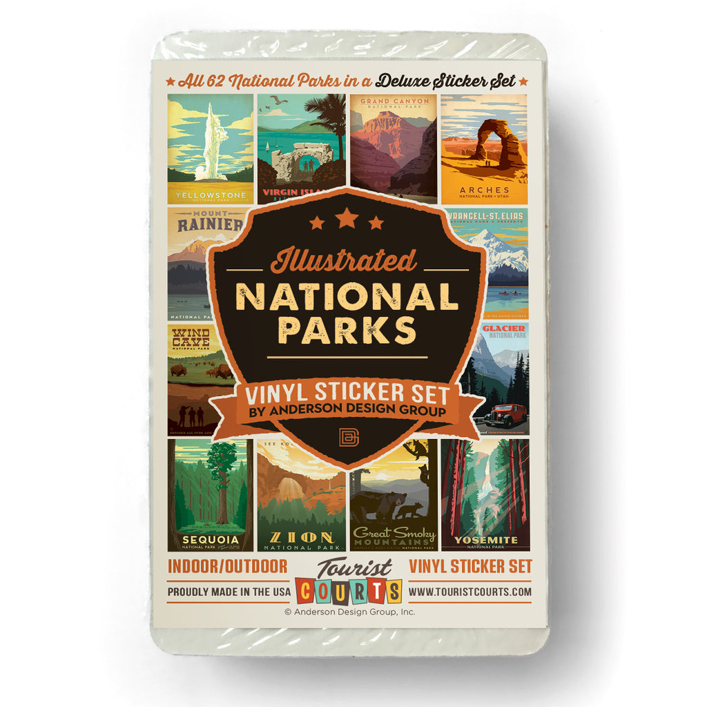 Anderson Design National Parks 62 Pieces Stickers Set