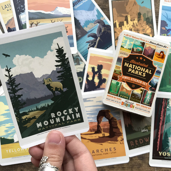 National Parks 62 Pieces Stickers Set