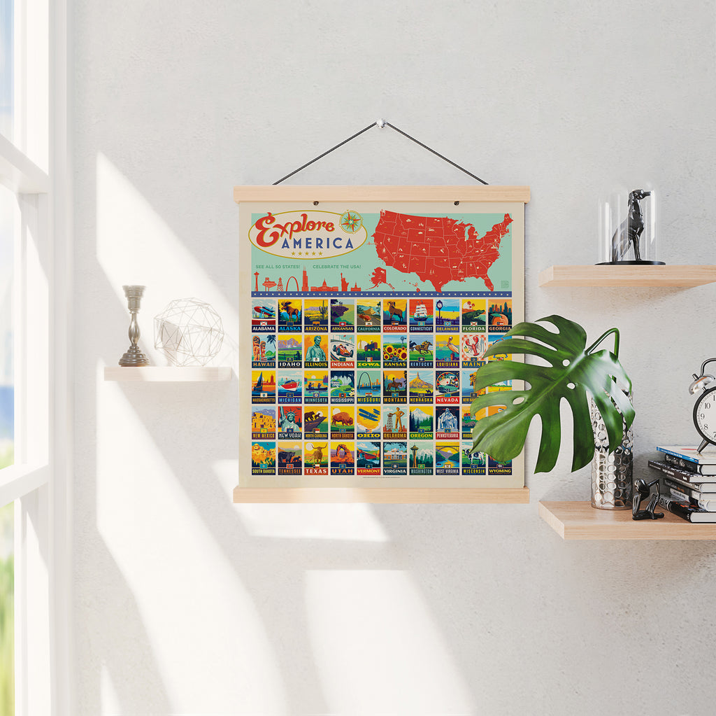 Scratch-Off Poster: 50 States Of The USA Poster