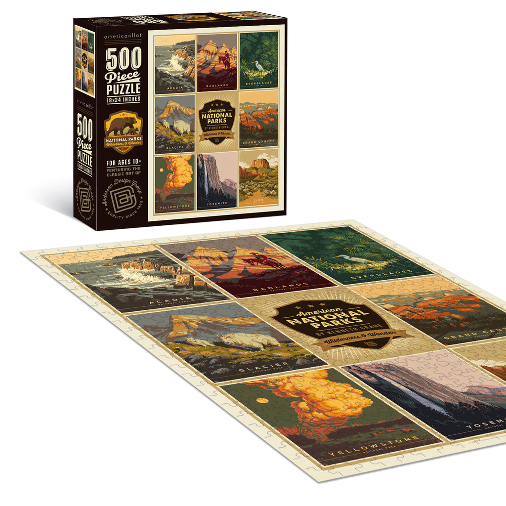 500-Pc. Puzzle: National Parks by Kenneth Crane (Best-Seller!)