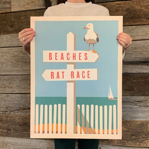 Bargain Bin Print: Coastal-Beaches/Rat Race (On SALE!)
