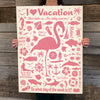 Bargain Bin Print: Coastal-Flamingo Pattern Print (On SALE!)